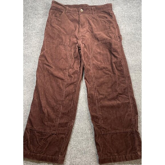 No Boundaries Brown Corduroy 34x31 Relaxed Fit Carpenter Baggy Grungy Pockets - Picture 1 of 8